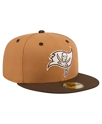 New Era Men's Light Brown/Dark Brown Tampa Bay Buccaneers Two-Tone Walnut 59FIFTY Fitted Hat