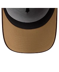 New Era Men's Dark Brown Detroit Lions Burnt Wood A-Frame 9FORTY Adjustable Hat