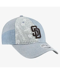 New Era Women's San Diego Padres Denim Patchwork 9TWENTY Adjustable Hat
