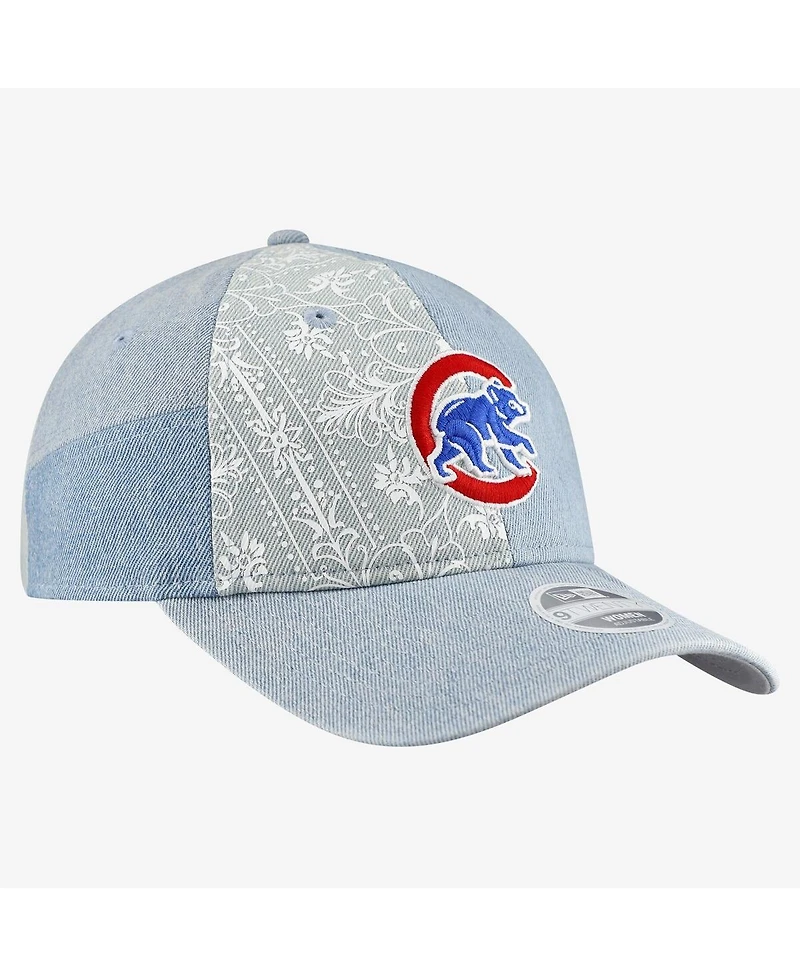 New Era Women's Chicago Cubs Denim Patchwork 9TWENTY Adjustable Hat