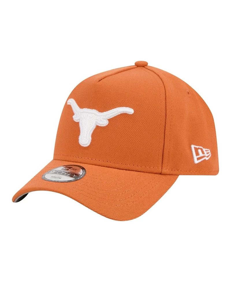 New Era Big Boys and Girls Burnt Orange Texas Orange 9FORTY A-Frame Adjustable Hat