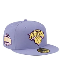 New Era Men's Lavender York Knicks Color Pack 59FIFTY Fitted Hat