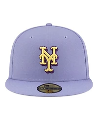 New Era Men's Light Purple York Mets Lavender Bloom 59FIFTY Fitted Hat