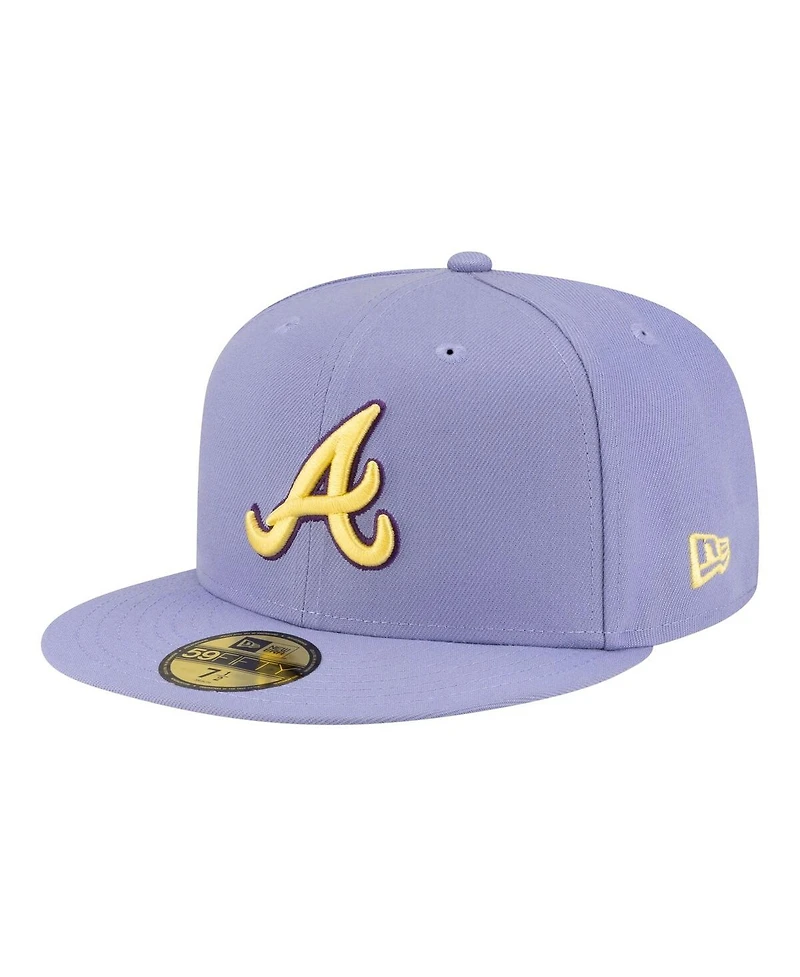 New Era Men's Light Purple Atlanta Braves Lavender Bloom 59FIFTY Fitted Hat