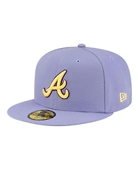 New Era Men's Light Purple Atlanta Braves Lavender Bloom 59FIFTY Fitted Hat