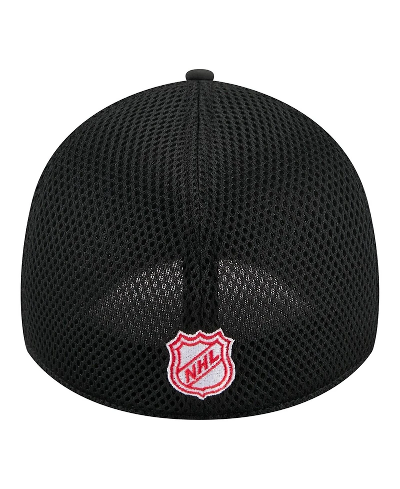 New Era Men's Black Detroit Red Wings Logo 39THIRTY Flex Hat