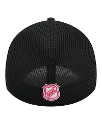 New Era Men's Black Detroit Red Wings Logo 39THIRTY Flex Hat