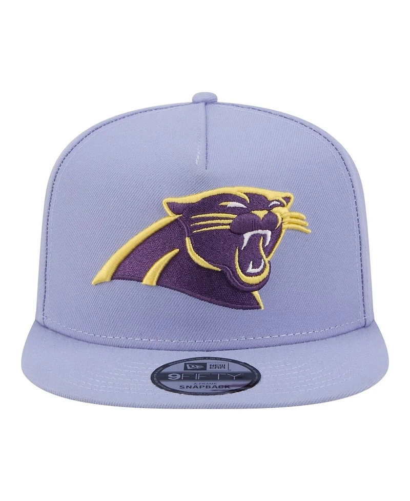 New Era Men's Lavender Carolina Panthers Bloom A-Frame 9FIFTY Snapback Hat