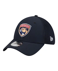 New Era Men's Navy Florida Panthers Logo 39THIRTY Flex Hat