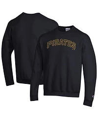 Champion Men's Black Pittsburgh Pirates Powerblend Wordmark Sweatshirt