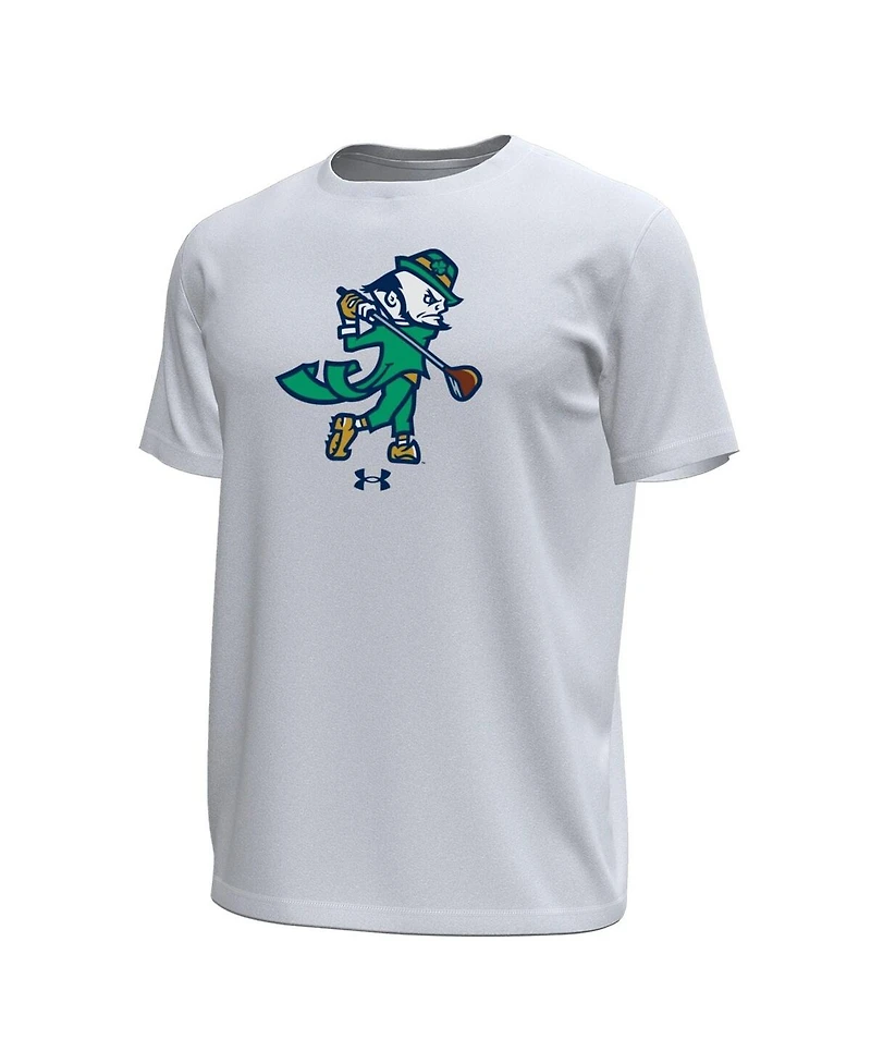 Under Armour Men's White Notre Dame Fighting Irish Golf Leprechaun Tech Stretch T-Shirt