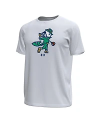 Under Armour Men's White Notre Dame Fighting Irish Golf Leprechaun Tech Stretch T-Shirt