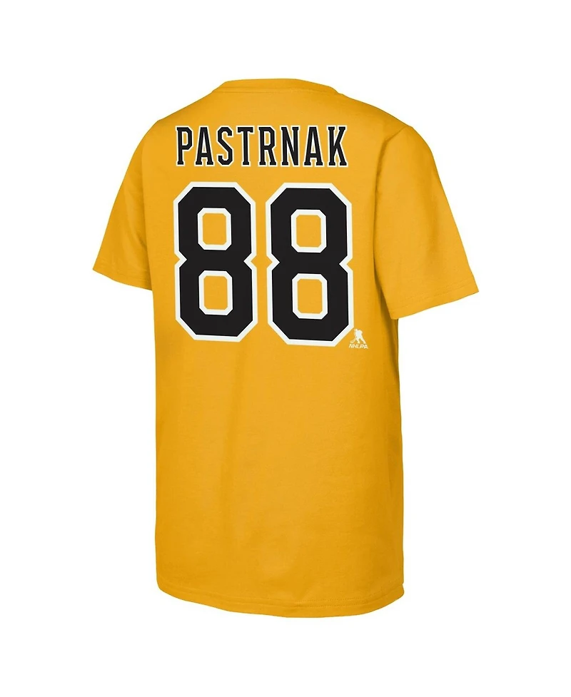Fanatics Big Boys and Girls David Pastrnak Gold Boston Bruins Alternate Captain 2026 Stadium Series T-Shirt