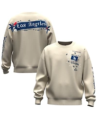 Fanatics Women's Beige Los Angeles Dodgers Graffiti Fleece Sweatshirt