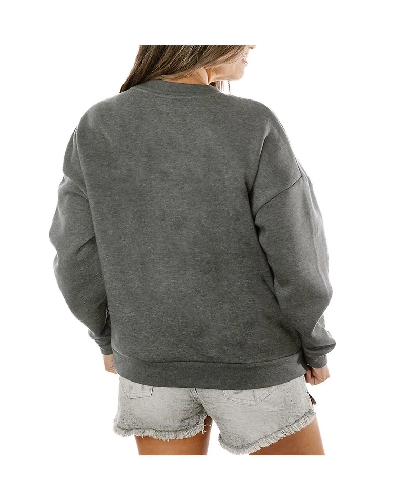 Gameday Couture Women's Charcoal Columbus Crew Oversized Fleece Pullover Sweatshirt