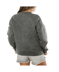Gameday Couture Women's Charcoal Columbus Crew Oversized Fleece Pullover Sweatshirt