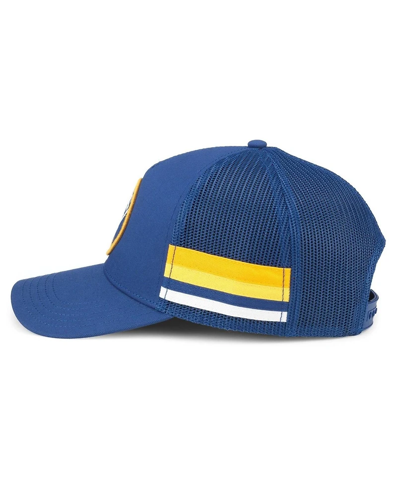 American Needle Men's Royal Buffalo Sabres HotFoot Side Stripes Adjustable Trucker Hat
