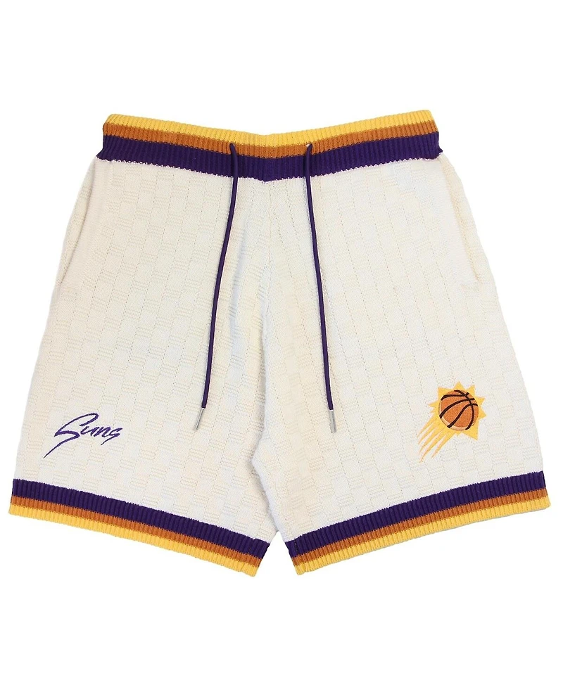 Authmade Men's and Women's Cream Phoenix Suns Solar Flare Premium Knit Shorts