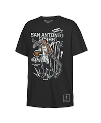 Mitchell & Ness Big Boys and Girls Victor Wembanyama Black San Antonio Spurs Chalked Up Player Name Number T-Shirt