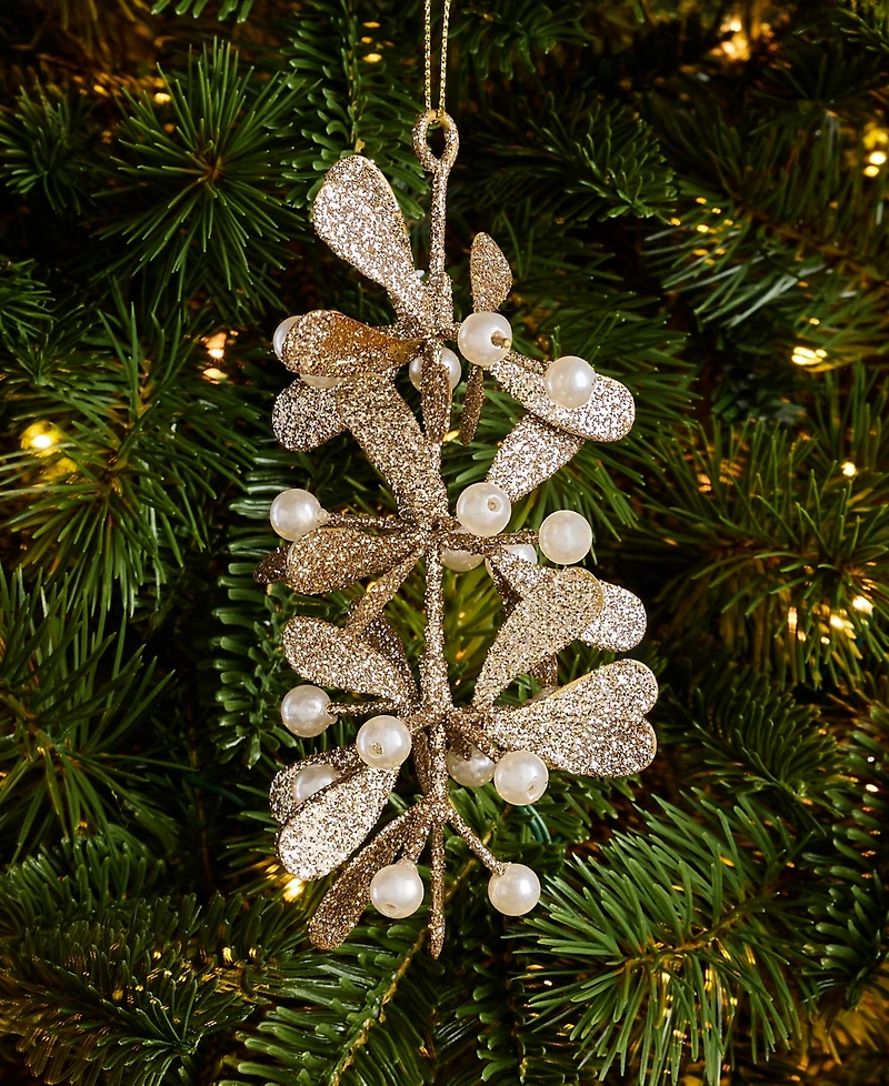 Holiday Lane Gilded Glamour Mistletoe Ornament, Macy's Exclusive