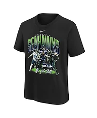Nike Big Boys and Girls Black Seattle Seahawks 12 As One T-Shirt