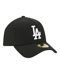 New Era Men's Black Los Angeles Dodgers A-Frame 59FORTY Fitted Hat