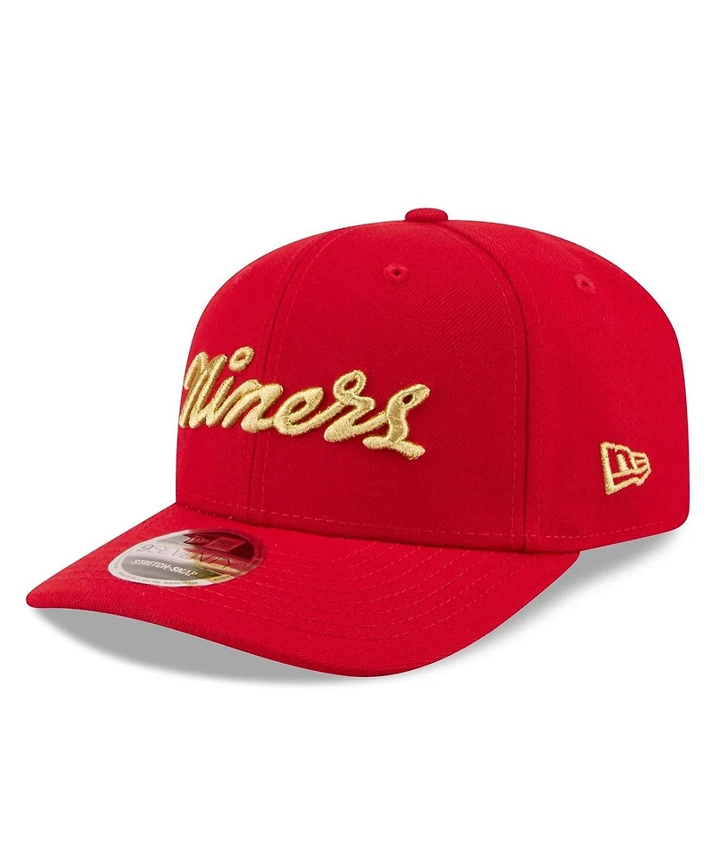 New Era Men's Scarlet San Francisco 49ers 80th Anniversary Script 9SEVENTY Adjustable Hat
