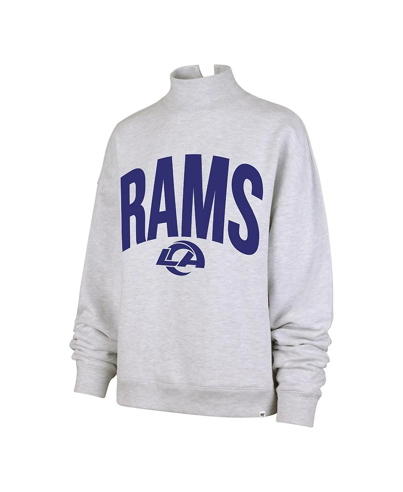 '47 Brand Women's Gray Los Angeles Rams Subtle Muse Mock Neck Sweatshirt