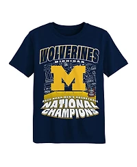 Outerstuff Preschool Navy Michigan Wolverines 2026 Ncaa Men's Basketball National Champions It's March T-Shirt