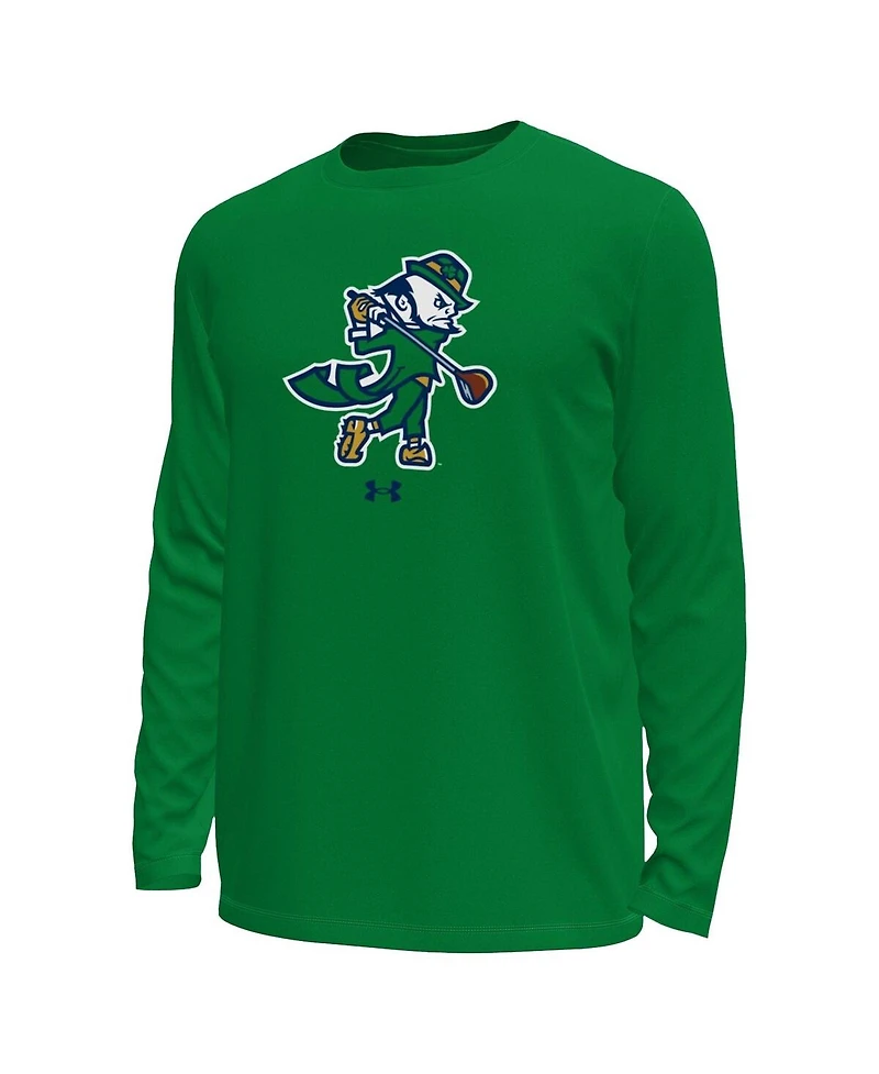 Under Armour Men's Kelly Green Notre Dame Fighting Irish Golf Leprechaun Tech Stretch Long Sleeve T-Shirt