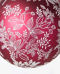Holiday Lane Holiday Toile Red Floral Ball Ornament, Macy's Exclusive
