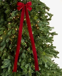 Holiday Lane Holiday Toile Fabric Bow Ornament, Macy's Exclusive