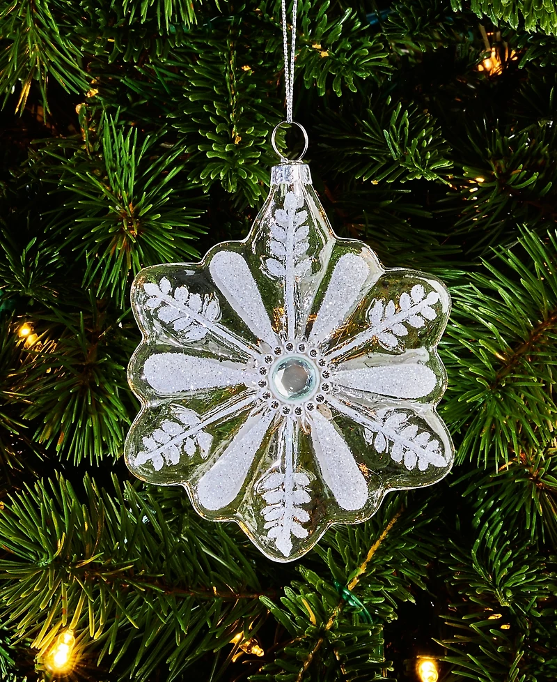 Holiday Lane Iced Delight Snowflake Ornament, Macy's Exclusive