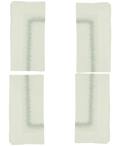 Saro Lifestyle Embroidered Border Table Napkins, Set of 4