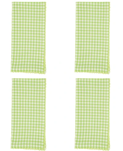 Saro Lifestyle Gingham Design Table Napkins, Set of 4