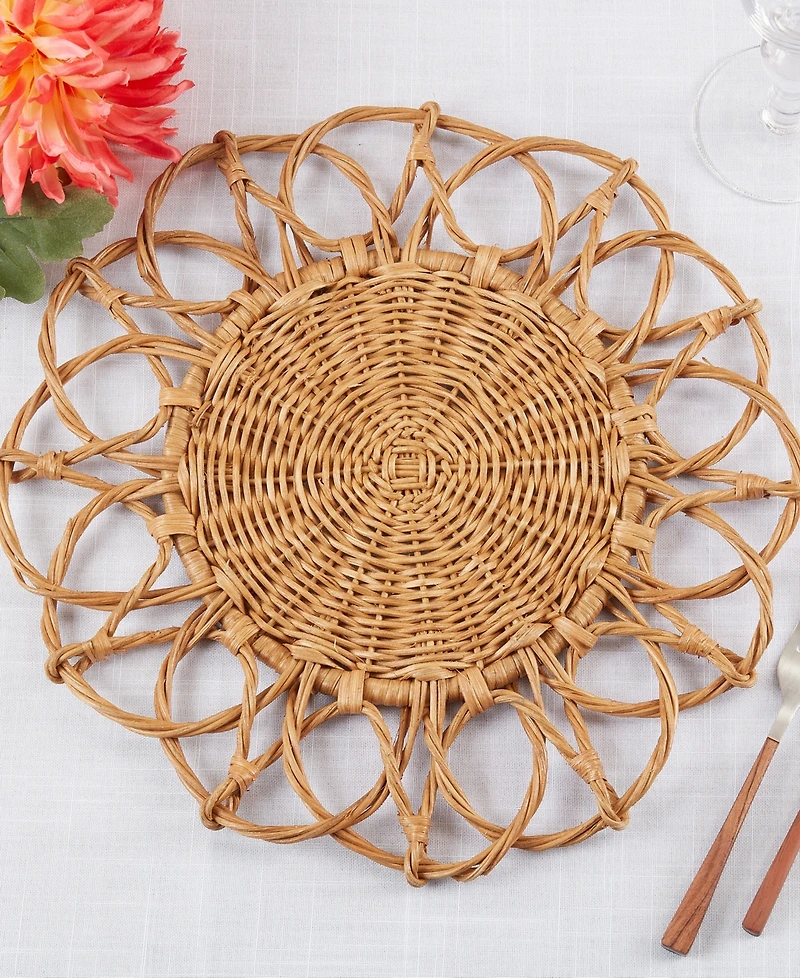 Saro Lifestyle Twisted Rattan Placemats, Set of 4
