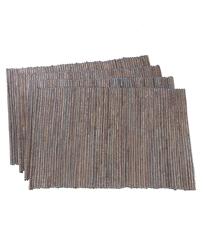 Saro Lifestyle Shimmering Woven Nubby Table Placemats, Set of 4