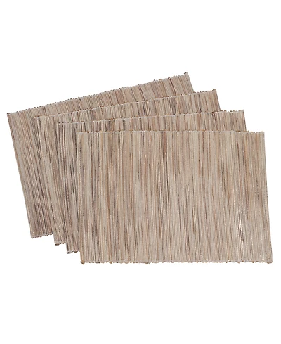 Saro Lifestyle Shimmering Woven Nubby Table Placemats, Set of 4