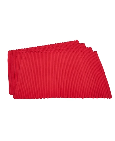 Saro Lifestyle Ribbed Placemats, Set of 4