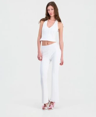 Guess Womens Joey Textured Halter Top Joey Textured Knit Pull On Pants