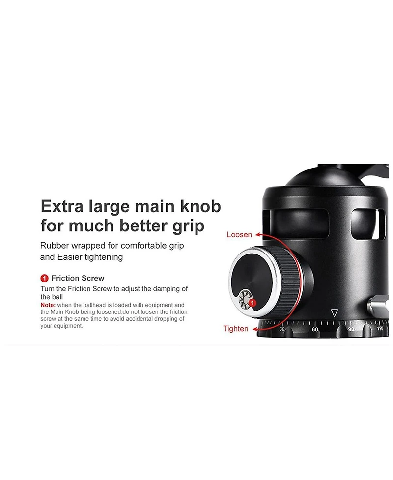 SunwayFoto Eb-52 Epic Series Traveler Ball Head with Quick Release Plate