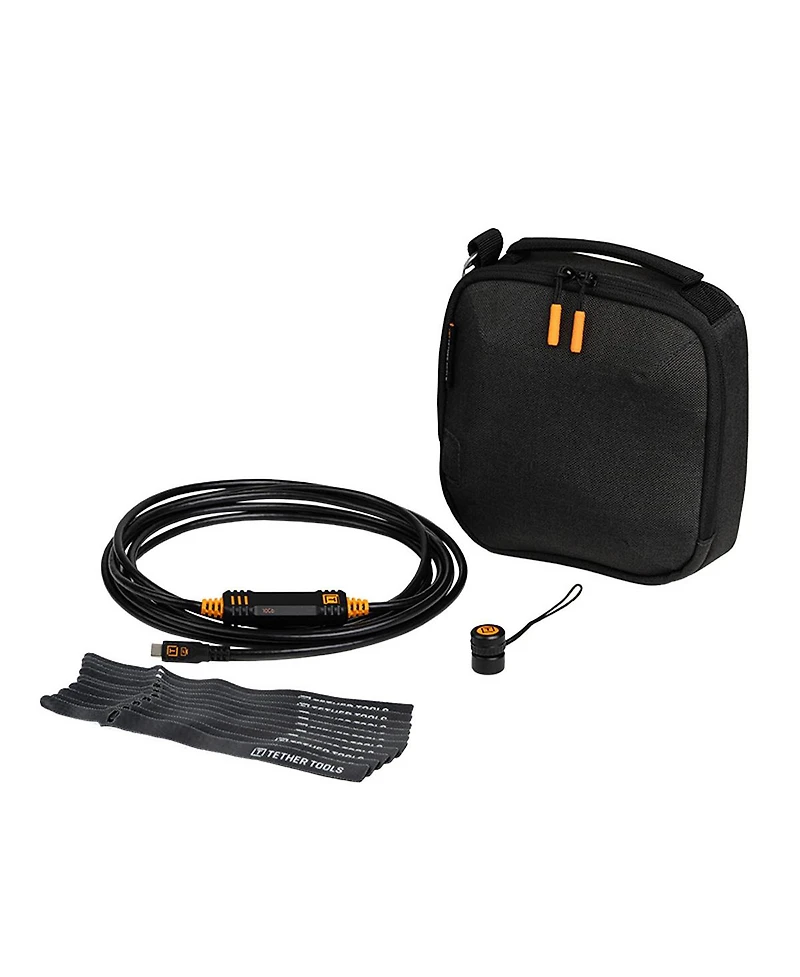 Tether Tools Starter Tethering Kit with TetherPro Optima 10G 15' Usb-c Straight to Usb-c Straight Cable, TetherGuard and Bag