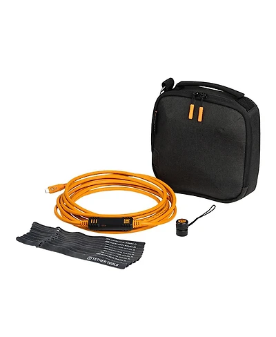 Tether Tools Starter Tethering Kit with TetherPro Optima 10G 15' Usb-c Straight to Usb-c Straight Cable, , TetherGuard and Bag