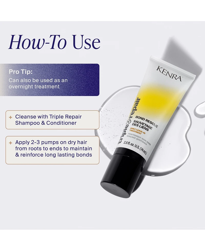 Kenra Professional Triple Repair Bond Rescue, 2.5 oz.