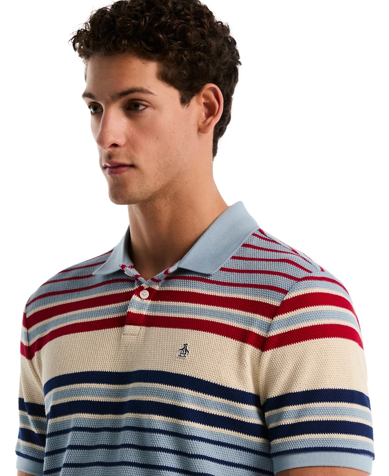 Original Penguin Men's Engineered Stripe Polo Shirt