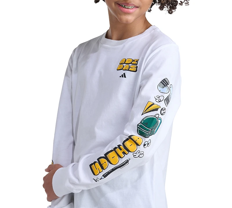 adidas Boys' 8-20 Long-Sleeve T-Shirt