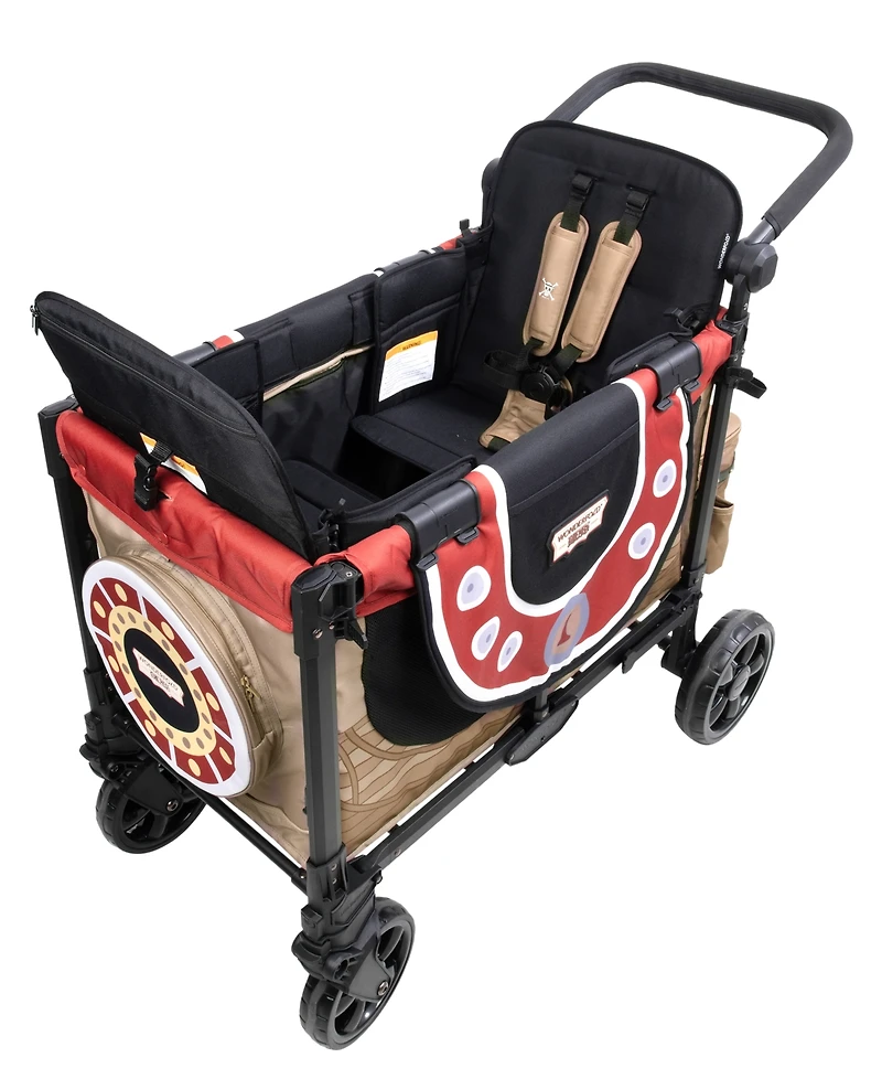 WonderFold Wagon One-Piece Sunny Double Stroller Wagon