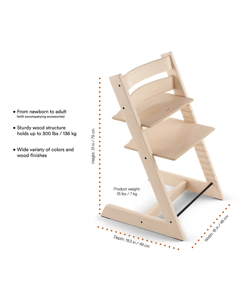 Stokke Baby Tripp Trapp Highchair with Cushion, Tray and Newborn Set