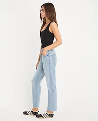 Good American Women's Straight Leg Ankle-Length Jeans