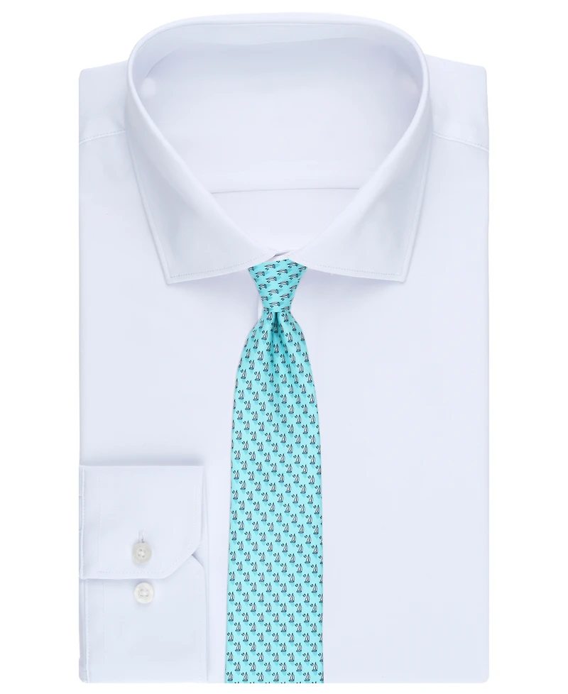 Club Room Men's Serenity Sailboat Neat Pattern Silk Tie, Macy's Exclusive